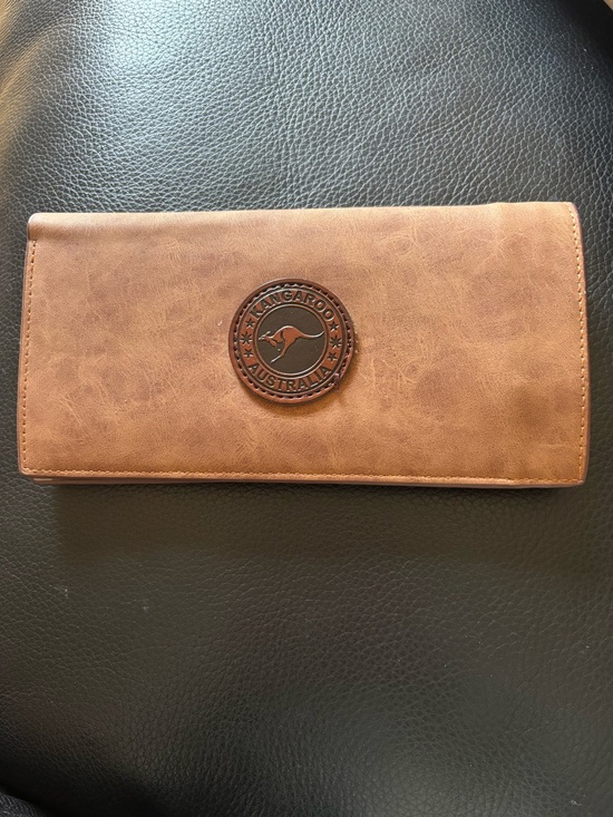 Kangaroo Australia Handbags - Kangaroo Australia Tan super soft faux suede Wallet.
